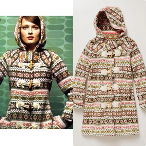 Archival Fairisle Sweater coat Anthropologie - Picture 1 of 6